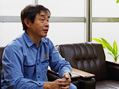 明るいお人柄の徳江社長です